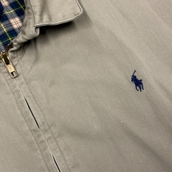 Vintage Polo Ralph Lauren Harrington Jacket USA Made Cotton Twill Beige XL - Picture 3 of 9